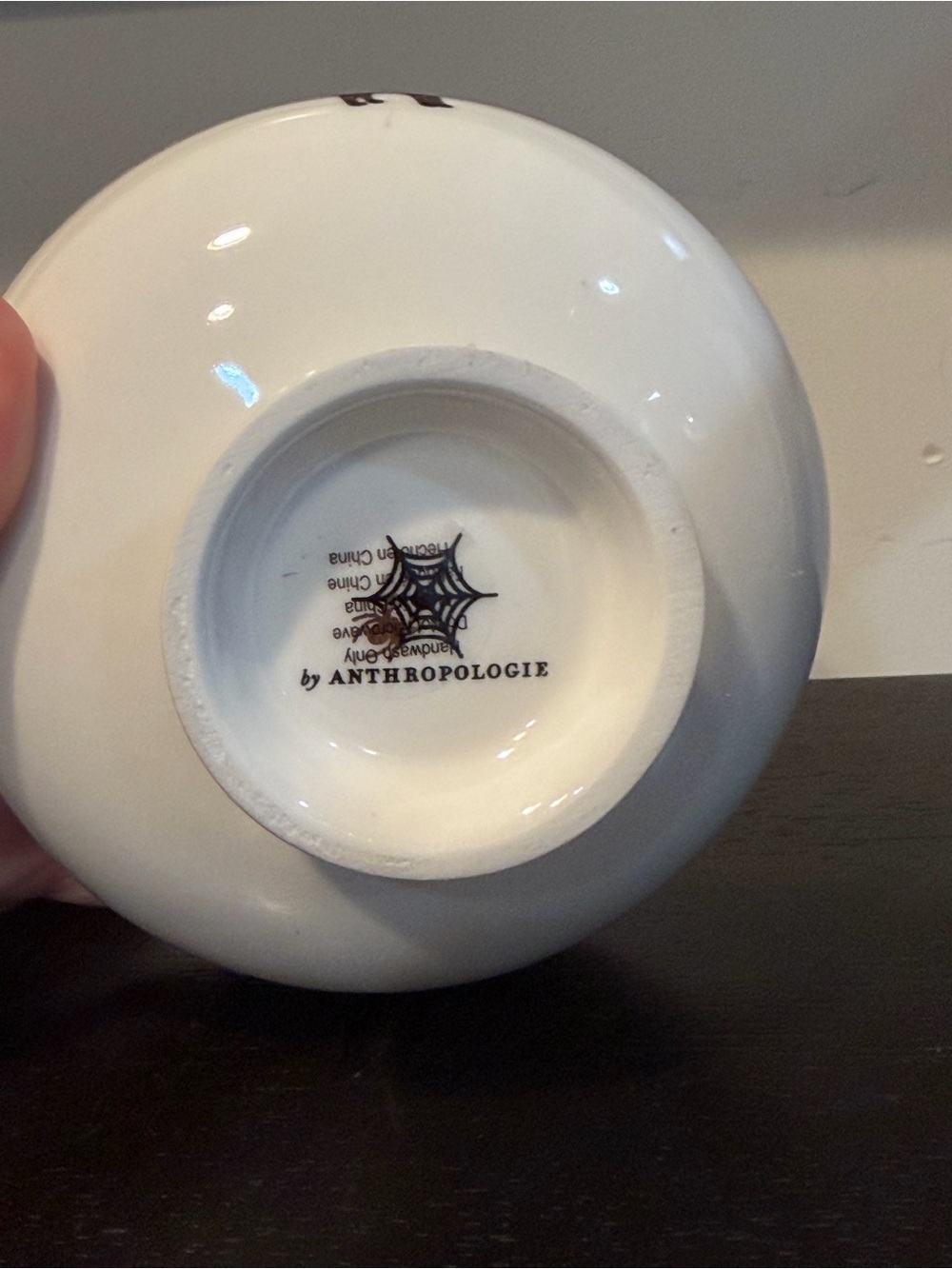 Anthropologie Bistro Tile Stoneware Gold Accent Halloween ‘Witching Hour’ Bowl - Picture 7 of 7